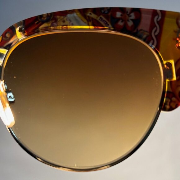 Dolce & Gabbana  4277 3035/2L SICILIAN CARRETTO Cat Eye Yellow + DG Case